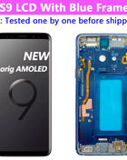 AMOLED Display for SAMSUNG Galaxy S9 G960 Display Touch Screen Digitizer Assembly G960F/DS OLED LCD with Frame Replacement
