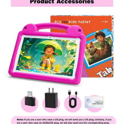 ANRY R16Pro Tablet per Bambini 10 Pollici Android 15, 8GB (4+4GB) 64GB ROM, Doppia Fotocamera, Tablet Educativo, Regalo per Bambini