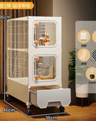 Multi-Level Wire Squirrel Cage, Extra Tall Sugar Glider Habitat, Oversized Chinchilla Villa Cage, Easy-Clean Pet Play House