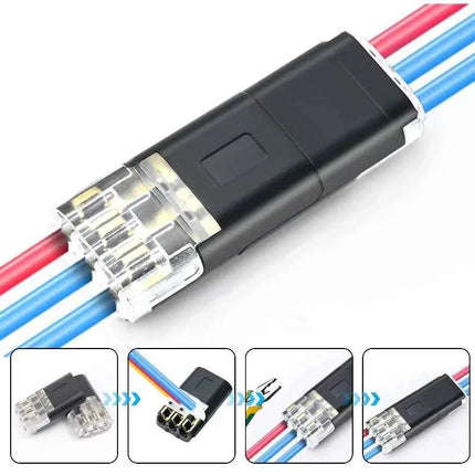 Electric Wire Connector No Strip Quick Dual Line Cable Interconnection Detachable Automotive Terminal Plug Universal Quality