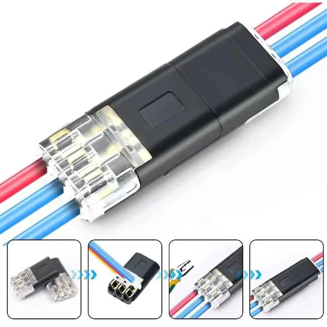 Electric Wire Connector No Strip Quick Dual Line Cable Interconnection Detachable Automotive Terminal Plug Universal Quality