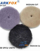 Sharkfox 5/6 Inch (125mm/150mm)Mix Color Wool Polishing Pad High Density Lamb Woollen Car body Polish Wheel Buffing Pad