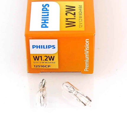 Philips Car Gauge Light T5 Halogen Panel Bulb 12V 1.2W W1.2W Instrument Lamp Lights