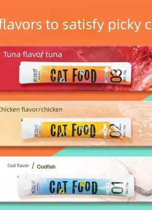 strip kitten into cat wet food fattening hair gills cat pet snacks liquid nutrition cream barreled fish oil cat strip