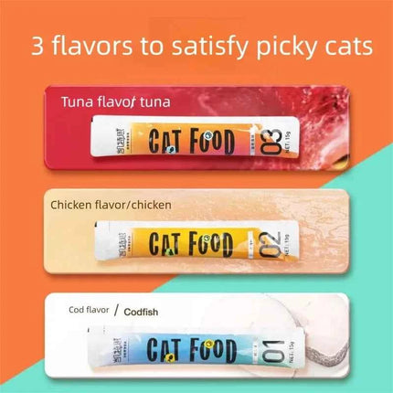 strip kitten into cat wet food fattening hair gills cat pet snacks liquid nutrition cream barreled fish oil cat strip