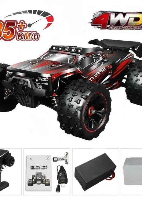 1:16 85KM/H Or 50KM/H 4WD RC Car With LED Remote Control Cars High Speed Drift Monster 4x4 Truck for Kids vs Wltoys 124017 Toys