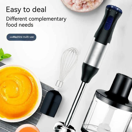 Frullatore a Immersione 4-in-1 da 1000W, Mixer Elettrico con Lame in Acciaio Inox, Set per Frullare Verdure e Carne, Frullatore a Immersione e Spremiagrumi