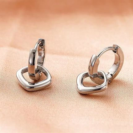 Orecchini Pendenti Huitan con Diamanti per Donna, Accessori Affascinanti in Acciaio Inossidabile per Matrimoni e Feste, Gioielli Geometrici Versatili alla Moda