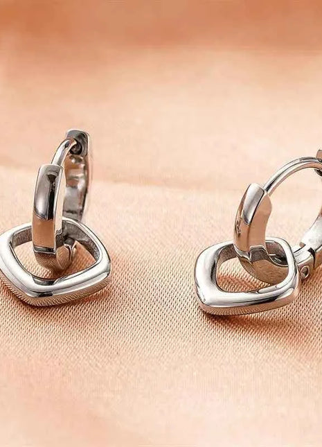 Orecchini Pendenti Huitan con Diamanti per Donna, Accessori Affascinanti in Acciaio Inossidabile per Matrimoni e Feste, Gioielli Geometrici Versatili alla Moda