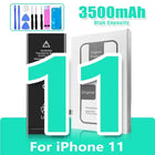 0 Cycle High Capacity Battery For iPhone 11 11Pro 12Pro 12 13 14 13Pro 14Pro Max Mini Phone Bateria + Free Tool Kit