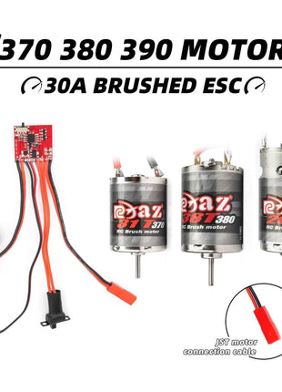 370 380 390 Brushed Motor DC MOTOR 30A KIT for 1:10 1:12 1:14 1:16 1:24 RC Monster CRAWLER AXIAL SCX24 B17 TAM54393 B17 TRX 7075