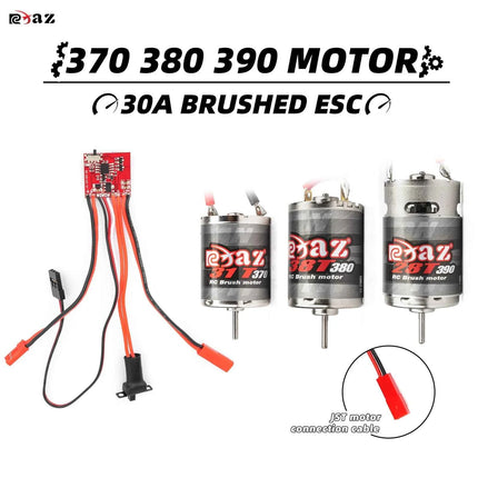 370 380 390 Brushed Motor DC MOTOR 30A KIT for 1:10 1:12 1:14 1:16 1:24 RC Monster CRAWLER AXIAL SCX24 B17 TAM54393 B17 TRX 7075