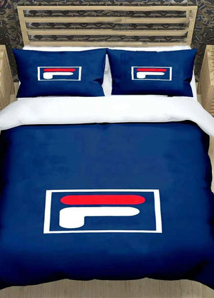 Hot Logo Print Bedding Sets Bed Supplies Set  Comforter Set  Teens Girls Cartoon Twin Single Kid  F-Fila Luxury Gift
