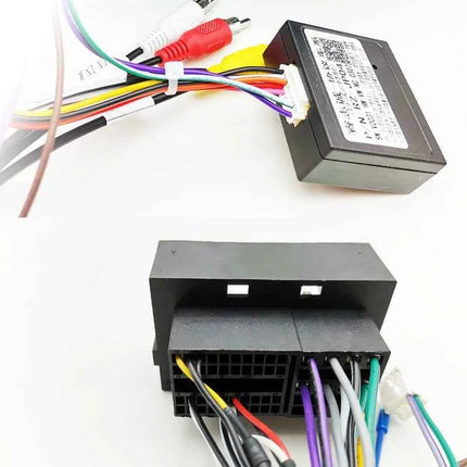 Adattatore per cablaggio autoradio CAN Bus Decoder connettore RCA cavo di cablaggio da 16Pin a 52 Pin per Jeep Renegade Cherokee Compass Wrangler