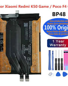 BP48 BP49 BM5E BM5F Original Battery For Xiaomi K40S K50 Pro K50Pro /K50 Game / Mi Poco F4 GT Phone Batteries + Free Tools