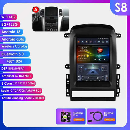 Hizpo 9.7" 2 Din Android Auto Car Radio for Chevrolet Captiva Sport 2006 - 2012 Multimedia Video Player Carplay  for Tesla Style