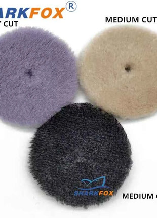 Sharkfox 5/6 Inch (125mm/150mm)Mix Color Wool Polishing Pad High Density Lamb Woollen Car body Polish Wheel Buffing Pad
