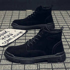 2022 Autumn Men Boots Street Trend Motorcycle Boots Winter Flat Lace-up Suede Ankle Boots Thickened Botas Hombre Piel