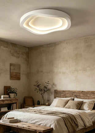 Lampadario LED Moderno e Creativo per Camera da Letto, Illuminazione Decorativa Rotonda Bianca per Soggiorno, Cucina e Sala da Pranzo