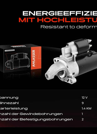 Motorino di Avviamento Frankberg 1x per VW Passat Variant, Audi 100 Avant, 80, A4, A6, A8, Cabriolet, Coupé 1990–2001 112309 078911023A