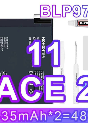 NOHON Replacement Battery for OnePlus 7T 8T 9RT 10T 12 11 9 8 7 6T 6 5T 5 7TPro Phone Batteries BLP801 BLP685 BLP745 BLP743