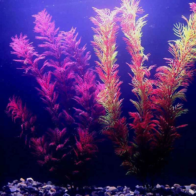 Artificial Aquarium Decor Plants Water Weeds Ornament Aquatic Fish Tank Simulation Grass Flower Decoration Accessories