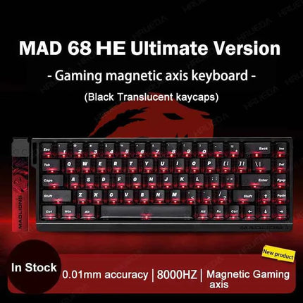 MADLIONS MAD 60/68HE Gaming Magnetic Switch Keyboard Wired Key Web Drive Custom 8K 61/68 Return RT Adjustable Keystroke Hot Swap