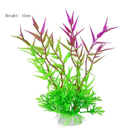 Artificial Aquarium Decor Plants Water Weeds Ornament Aquatic Fish Tank Simulation Grass Flower Decoration Accessories