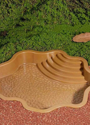 〔CC55〕Reptiles Water Dish With Anti-Slip Imitation Rock Ladders Food Water Bowl For Turtle Lizards Gecko Small Pet Supplies