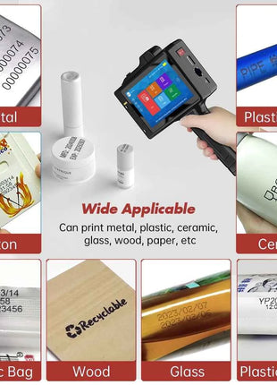 WILLITA S10 25.4mm Portable Handheld Inkjet Printer Print Gun Expire Date Serial Number Logo Coding Machine Business Printer