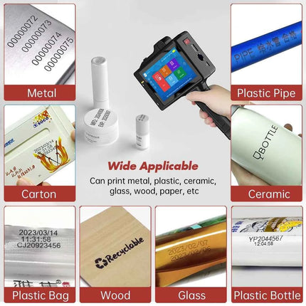 WILLITA S10 25.4mm Portable Handheld Inkjet Printer Print Gun Expire Date Serial Number Logo Coding Machine Business Printer
