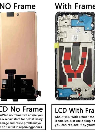 6.7“”AMOLED For Oppo Reno10 CPH2531 LCD Touch Screen Digitizer Reno 10 5G CPH2531 Display With Fingerprint Frame