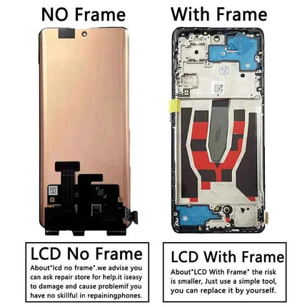 6.7“”AMOLED For Oppo Reno10 CPH2531 LCD Touch Screen Digitizer Reno 10 5G CPH2531 Display With Fingerprint Frame