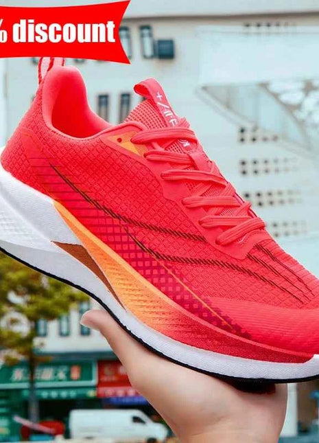 Scarpe sportive da uomo traspiranti con lacci, comode per il fitness quotidiano, scarpe da jogging elastiche, specializzate per l'allenamento all'aperto.