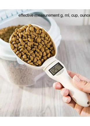 Pet Food Measuring Scoop Electronic Dog Cat Food Measuring Cup Digital Spoon Scale Kitchen Food Scale with LED Display