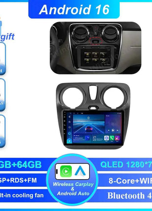 Android 16 Car For Renault Dokker Lodgy Dacia 2012 - 2020 Auto Radio Multimedia Player Android Auto Carplay Navigation GPS Wifi