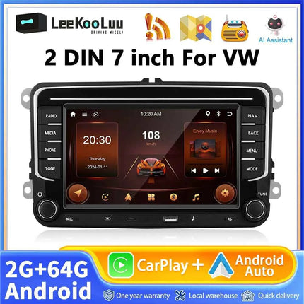 LeeKooLuu 7" Carplay Android Auto Radio for Volkswagen VW Passat B6 B7 CC Tiguan Touran GOLF POLO Car Multimedia GPS Player