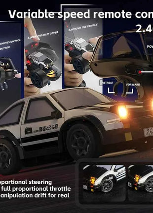 1:64 Desktop RC Drift Car 2.4G High-Speed Racing Car Four-Wheel Mini Desktop Remote Control Car Electric Toy for game party gift