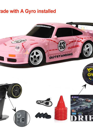 Upgraded Gyro 1/43 RC Drifting Car Racing RTR 4WD High Speed Radio Control Model 2.4G Drift Race Vehicle Mini Gifts