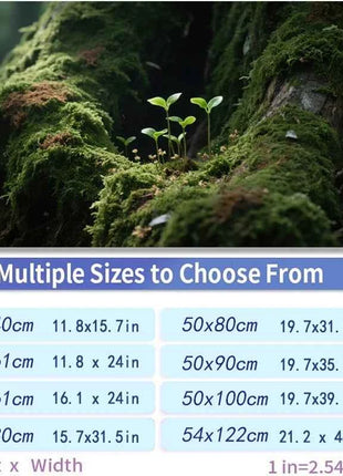 Aquarium Background Poster Large Forest Tree Trunk Moss PVC Waterproof Backdrop for Freshwater/Saltwater & Reptile Tanks