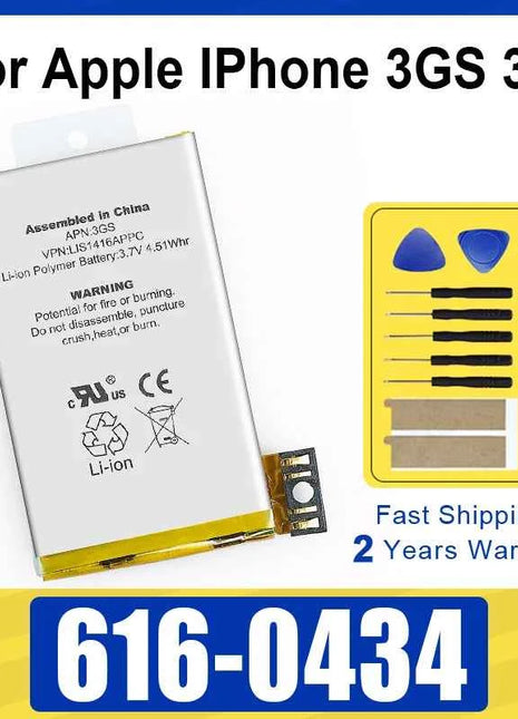 2026 Brand-New 616-0434 Replace Batteries For Apple IPhone 3GS 3G 616-0434 Smartphone Battery + Free Tools
