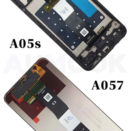 Schermo A05 per SAMSUNG A05S A057 Display LCD Touch Screen Digiziter Assembly per Samsung A05 A055 con cornice Display LCD