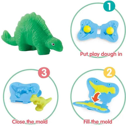Yeahbo Argilla Polimerica Senza Cottura, Plastilina Bambini Dinosauri Giocattolo per 3 4 5 6 Anni, Argilla da Modellare Pasta Modellabile Attrezzi e Accessori, Giochi Regalo Bambini Bambina
