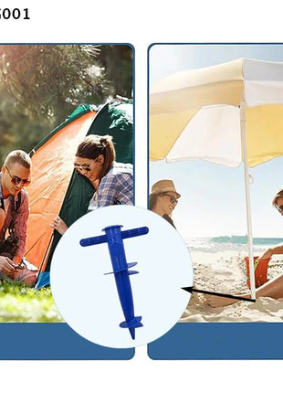Base per ombrellone regolabile in plastica Sun Beach Patio Sabbia Supporto per ancoraggio a terra Spike Auger Supporto per accessori da giardino Strumento di fissaggio