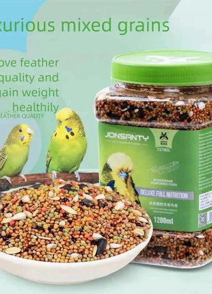 Parrot Bird Food Tiger Skin Peony Xuan Feng Wen Bird Nutrition Mixed Flowers and Grains Grain Berry Seed Food Bird Food