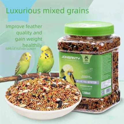 Parrot Bird Food Tiger Skin Peony Xuan Feng Wen Bird Nutrition Mixed Flowers and Grains Grain Berry Seed Food Bird Food