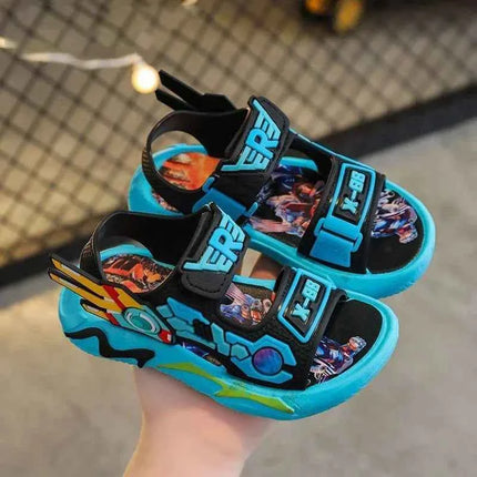 Sandali per ragazzi Disney Scarpe estive per bambini Sandali per neonati per bambini Scarpe casual da spiaggia per bambini Scarpe nere da esterno