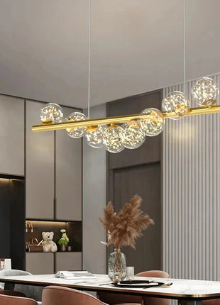 Lampadario a Sospensione LED in Vetro Stile Nordico Italiano, Decorazione per Casa, Sala da Pranzo, Cucina, Moderno Lampadario da Soffitto per Bar e Soggiorno