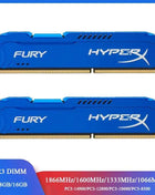 Memoria RAM DDR3 8GB 2x4GB 16GB (2x8GB) Kit 1866MHz 1600MHz 1333MHz Desktop RAM 240Pins 1.5V DIMM Fury PC Memory Module