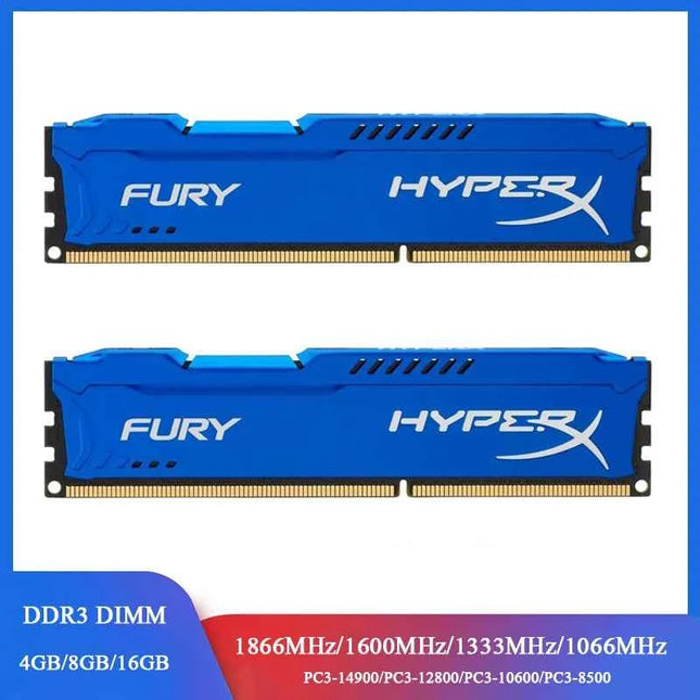 Memoria RAM DDR3 8GB 2x4GB 16GB (2x8GB) Kit 1866MHz 1600MHz 1333MHz Desktop RAM 240Pins 1.5V DIMM Fury PC Memory Module
